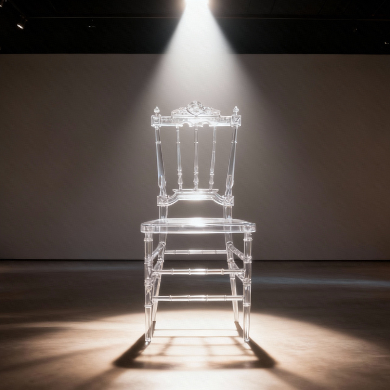 Internet-famous acrylic transparent chair, ins-style stool, transparent chair, plastic crystal chair, resin backrest chair