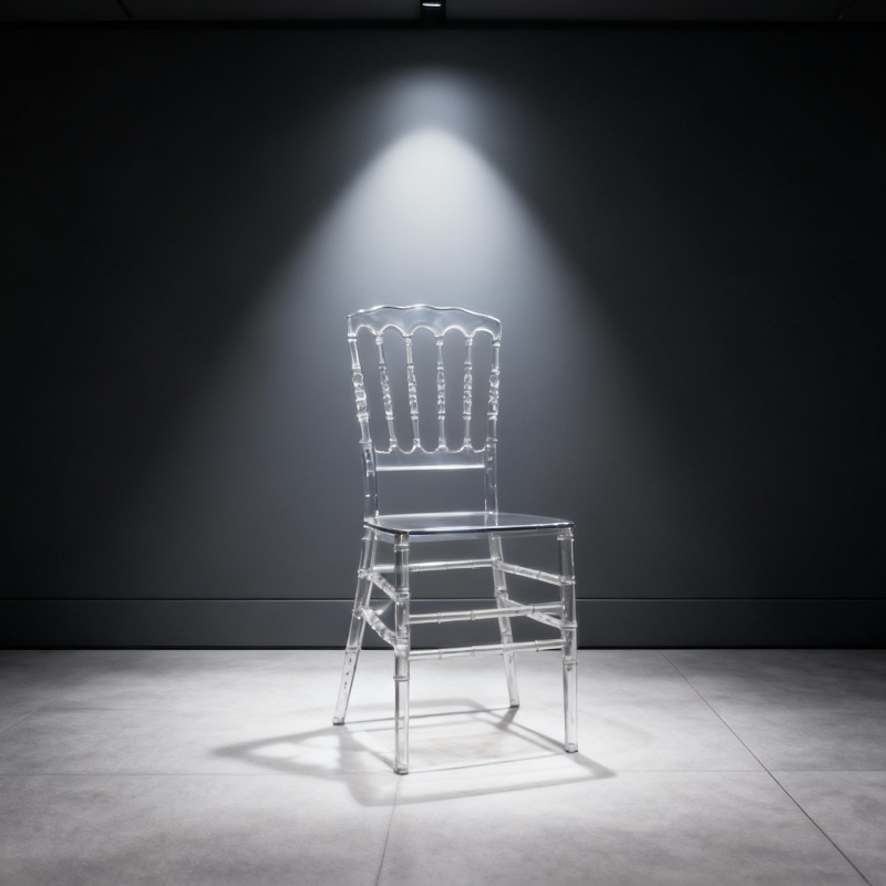 Crystal acrylic chair, household bamboo-jointed chair, Napoleon wedding banquet chair, cross-border transparent hotel restaurant