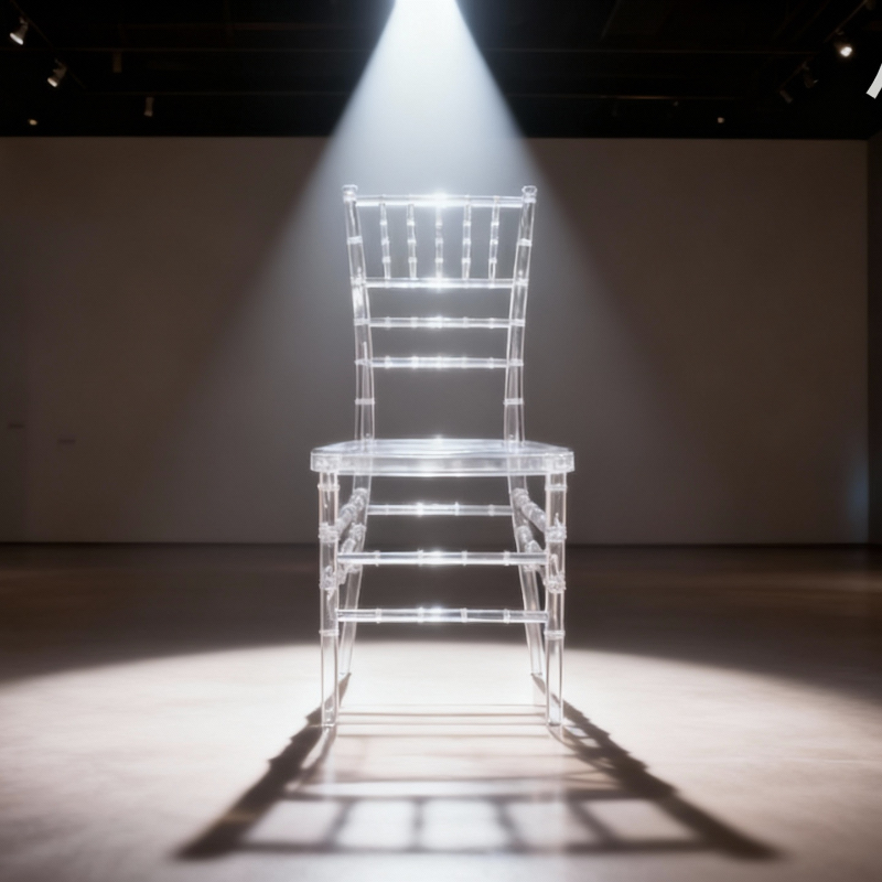 Internet celebrity transparent chair, acrylic bamboo-jointed chair, resin hotel chair, plastic outdoor wedding chair, crystal chair