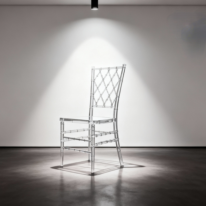 Hotel banquet wedding crystal chairs wedding hall outdoor plastic acrylic transparent crystal