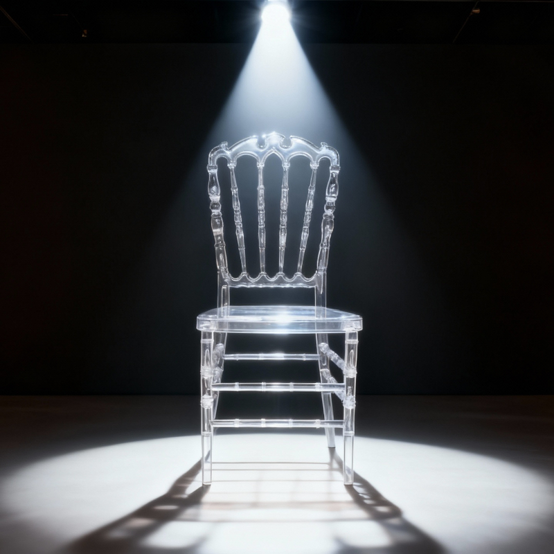 Photographic influencer acrylic transparent chair, Instagram style stool, transparent chair, plastic crystal chair, resin backrest chair