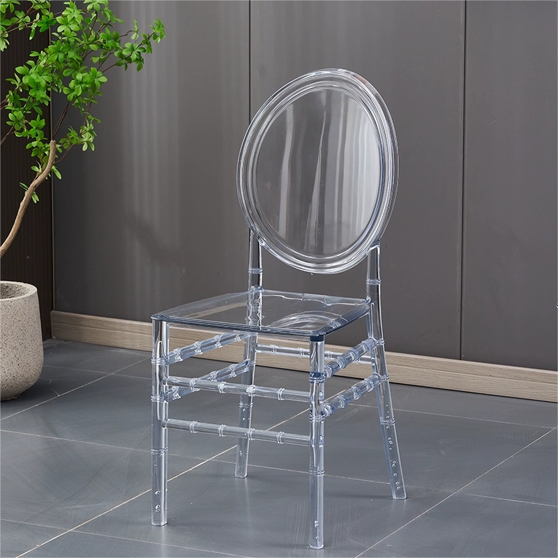 Hotel banquet wedding crystal chairs wedding hall outdoor plastic acrylic transparent crystal