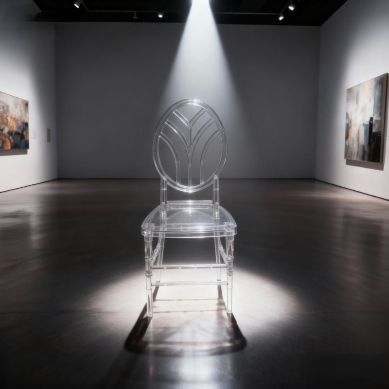 Wedding banquet hotel banquet hall wedding hall wedding decoration transparent acrylic plastic court chairs crystal chairs grid chairs