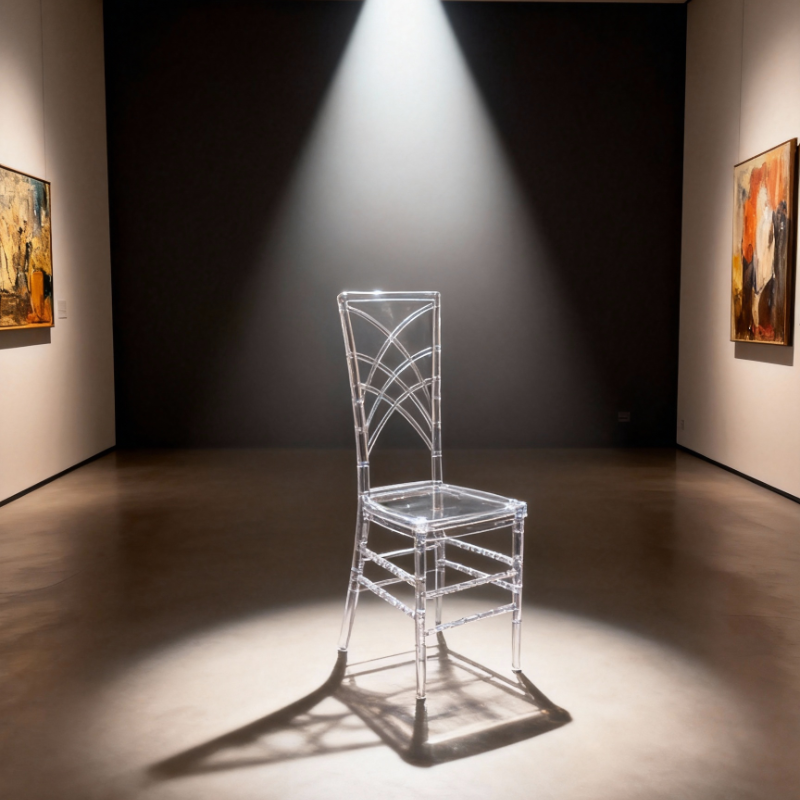 Wedding banquet hotel banquet hall wedding hall wedding decoration transparent acrylic plastic court chairs crystal chairs hollow chairs