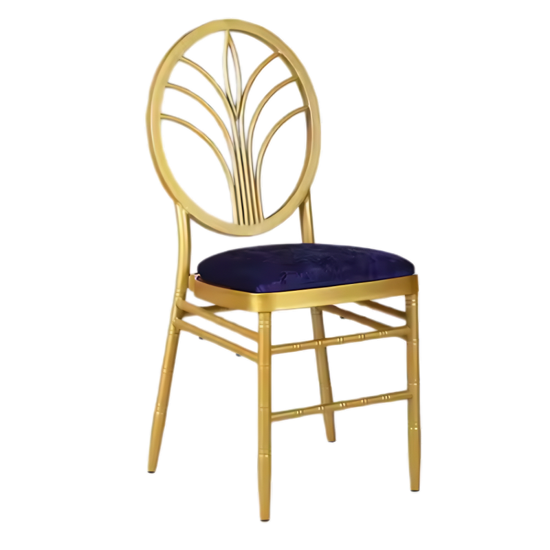 Light luxury style banquet chair, wedding ceremony chair, banquet hall dining chair, hotel and restaurant furniture, metal chair