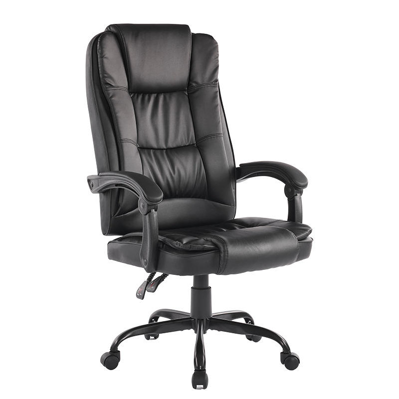 Ergonomic Modern Swivel Leather Office Chair with Adjustable Height Backrest and Tilt Function Supervisor Chair Leather Chair